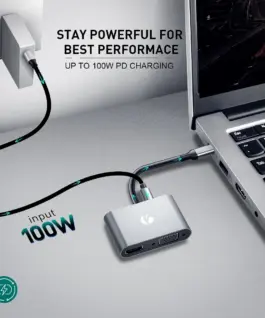 Alternative view of VCom докинг станция Docking Station Type-C Power Distribution 3.0 100W - HDMI, Type-C x 1, USB3.0 - CU4511