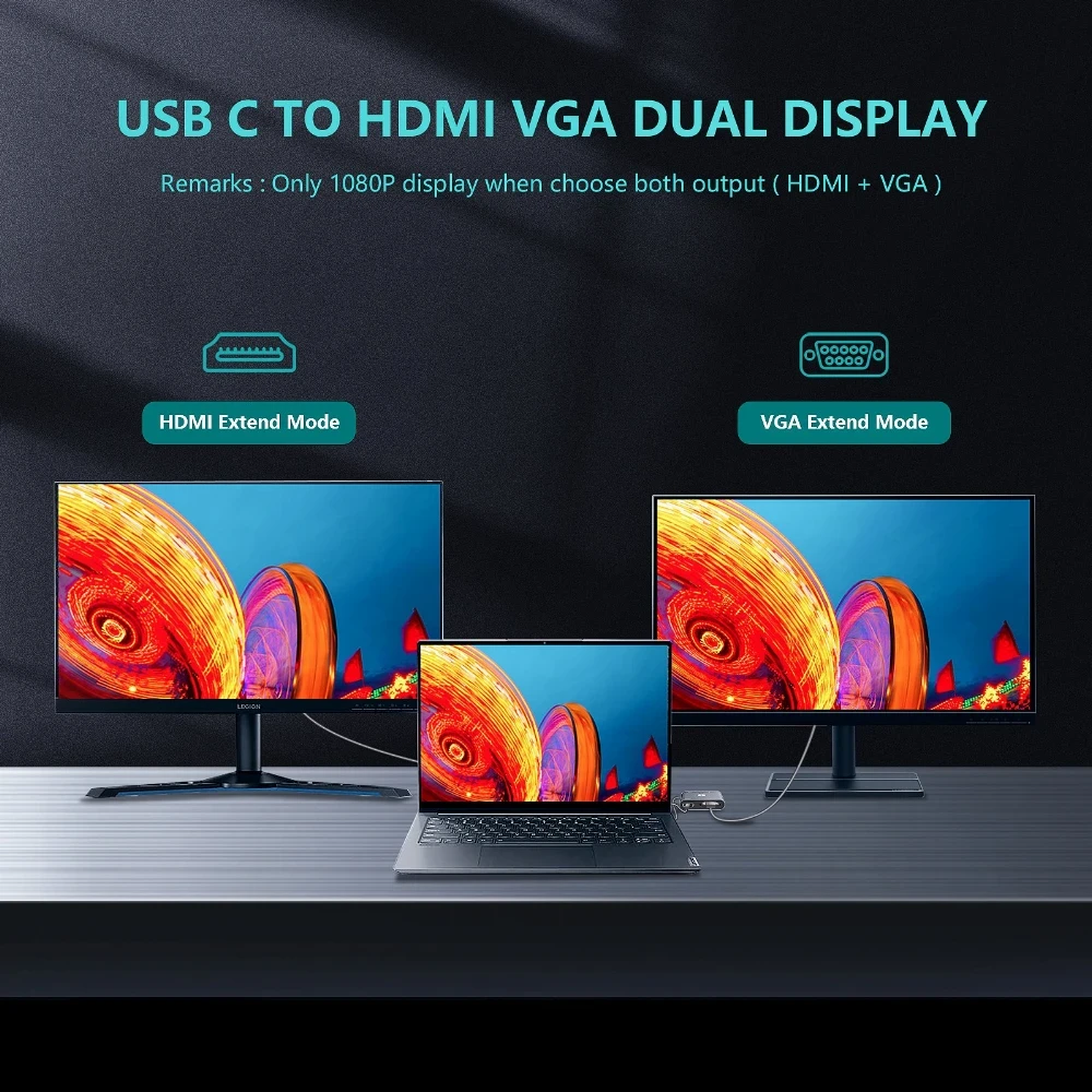 VCom докинг станция Docking Station Type-C Power Distribution 3.0 100W - HDMI, Type-C x 1, USB3.0 - CU4511 - Image 3