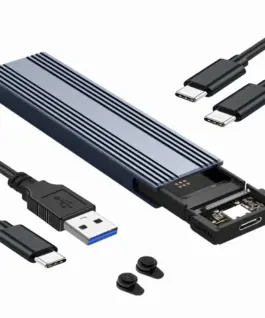 Alternative view of VCom външна кутия за диск Storage Case - M.2 NVMe M/B key - 10Gbps USB3.1 Type-C/A - CU850N