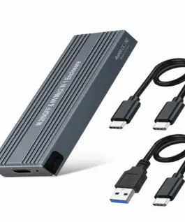 VCom външна кутия за диск Storage Case – M.2 NVMe/SATA/NGFF M/B key – 10Gbps USB3.1 Type-C/A –