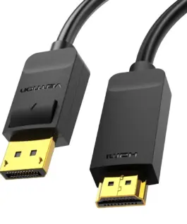 Alternative view of Vention кабел Cable DisplayPort to HDMI 3.0m - 4K, Gold Plated - HFOBI
