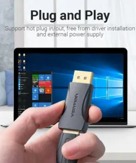 Alternative view of Vention адаптер Adapter DisplayPort DP M / HDMI F Gold plated - HBOB0