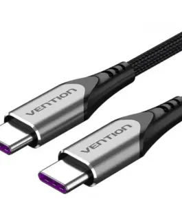 Vention Кабел USB 2.0 Type-C to Type-C - 2.0M Black 5A Fast Charge - TAEHH