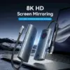 Vention докинг станция Docking Station Type-C - TQZHB - 8K LED Display - HDMI USB 3.0 x 2 USB-C 3.2 Gen 1 PD100W LAN