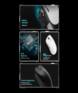 VXE професионална геймърска мишка Wireless Gaming Mouse Dragonfly R1 SE+ – Huano Blue Glow V2