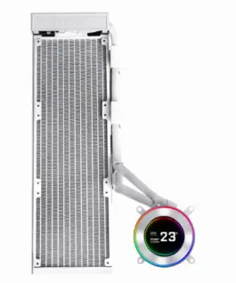 Alternative view of Охладител за процесор Lian Li HydroShift II LCD-C 360 Fanless ARGB - Бял