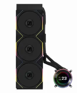 Alternative view of Охладител за процесор Lian Li HydroShift II LCD-C 360TL ARGB - Черен