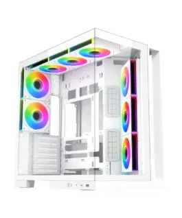 Xigmatek кутия Case ATX - Aqua 7 Arctic - 8 ARGB Fans USB-C