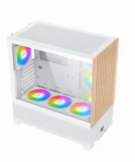 Alternative view of Xigmatek кутия Case EATX - Endorphin WD Arctic, Addressable RGB, Wood