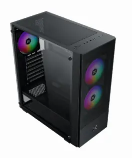 Alternative view of Xigmatek кутия Case ATX - Hero II Air 3F - RGB, Tempered Glass