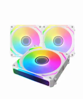 Alternative view of Xigmatek Комплект вентилатори Fan Pack 3-in-1 3x120mm - Starlink Ultra Arctic - Infinity Mirror, A-RGB