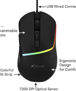 Xtrike ME Геймърска мишка Gaming Mouse GM-322 Black –