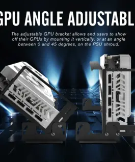 Alternative view of Брекет за вертикален монтаж на 45° GPU EZDIY-FAB PCIe 4.0 Riser Cable - Черен