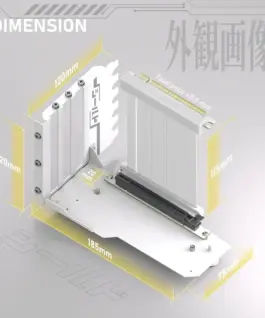 Alternative view of Брекет за вертикален монтаж на GPU EZDIY-FAB PCIe 4.0 Riser Cable 90°