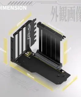 Alternative view of Брекет за вертикален монтаж на GPU EZDIY-FAB PCIe 4.0 Riser Cable 90°