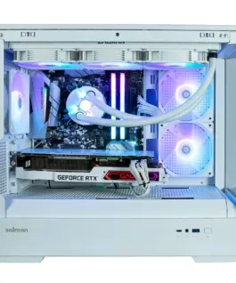 Alternative view of Zalman кутия Case mATX - P30 White - aRGB, Tempered Glass