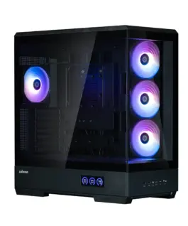 Alternative view of Zalman кутия Case ATX - P50 DS Black - Digital Display, Addressable RGB