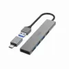 HAMA USB хъб 4 порта USB 3.2 Gen 1 5 Gbit/s ултратънък вкл. USB-C