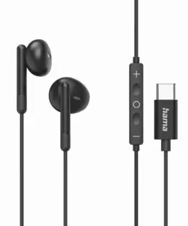 HAMA Слушалки "Classy" USB-C накрайници микрофон защита от прегъване на кабела