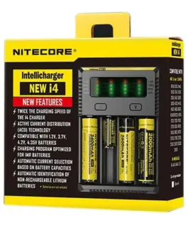 Alternative view от Зарядно у-во NITECORE i4, Universal Charger, LiIon and NIMH, 18650, CR123; AA, AAA, C, D