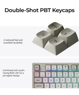 Геймърска Механична клавиатура Keychron C1 Pro 8K QMK - Super Brown Switch - Image 5
