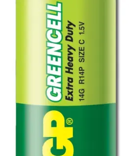 Alternative view от Цинк карбонова батерия GP R14 14G-U2 Greencell, 2 бр. в опаковка, BLISTER, 1.5V