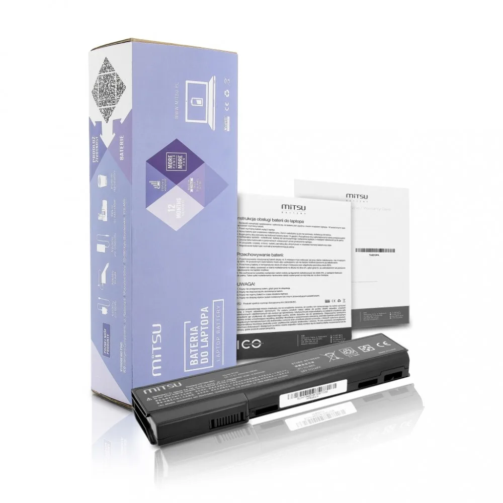 Mitsu Battery for HP EliteBook 8460p 8460w 4400 mAh (48 Wh) 10.8 - 11.1 Volt