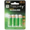 Techly Alkaline batteries LR06 AA 4pcs (IBT-LR06T4B)