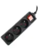 Gembird UPS power strip 3FR/16A/C14/0.6m/черен