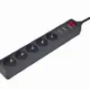 Gembird Surge protector 5 X German socket/3m