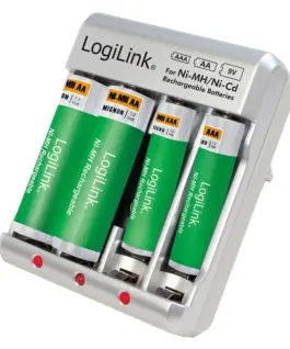 LogiLink Battery зарядно for Ni-M H / ni-Cd AA / AAA/ 9V
