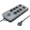 Qoltec Surge protector Quick Switch 8 sockets 25m gray