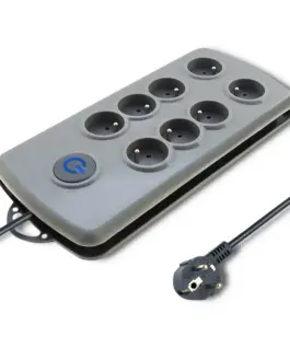 Qoltec Surge protector Quick Switch 8 sockets 25m gray