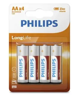Philips Baterries LongLife AA 4pcs blister