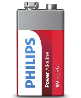Alternative view от Philips Battery Power Alkaline 9V 1szt blister (LR61)