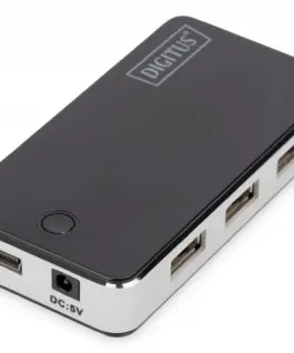 Digitus HUB 7-port USB2.0 incl. захранващ блок черен