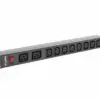 Lanberg Rack PDU 1U PDU-02I1908I-0200-C20-BK 16A 2X C19 8X IEC C13 черен C20