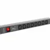 Lanberg Rack PDU 1U 8x PDU-08I-0200-C20-BK IEC C13 2m черен C20