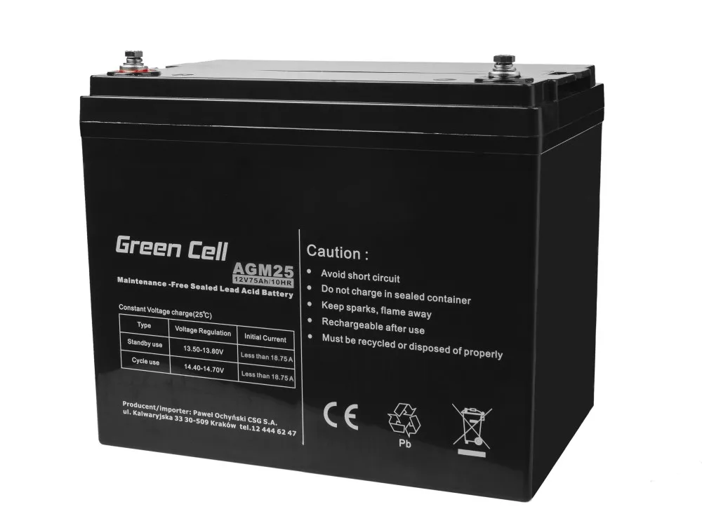 Green Cell Battery AGM GC 12V 75Ah - Image 6