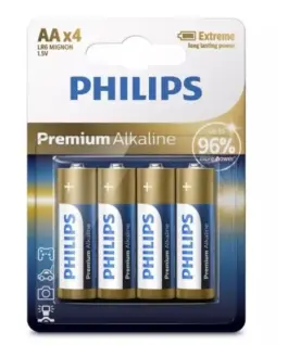 Philips Premium Alkaline Batteries AA x4
