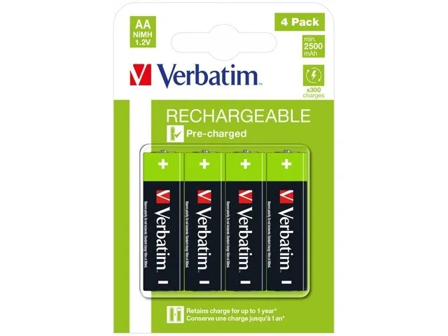 Verbatim Rechargable Battery AA 2500mAh (4szt blister) - Image 3