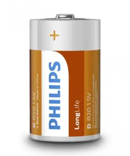 Alternative view от Philips Battery R20 1.5V (2 SZT