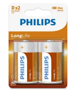 Philips Battery R20 1.5V (2 SZT