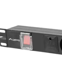 Lanberg Power strip PDU rack 19 inch 1U 16A 6X 230V PL 2m черен