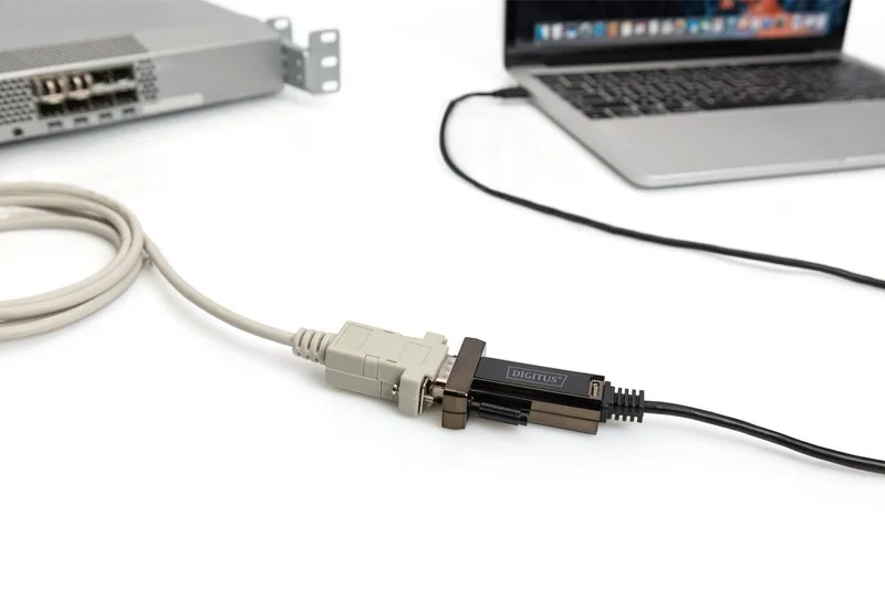 Digitus кабел USB-C 2.0 male to RS232 (DB9) male адаптер | FTDI FT232RL chipset | черен | screw locking | 1.0 m - Image 2