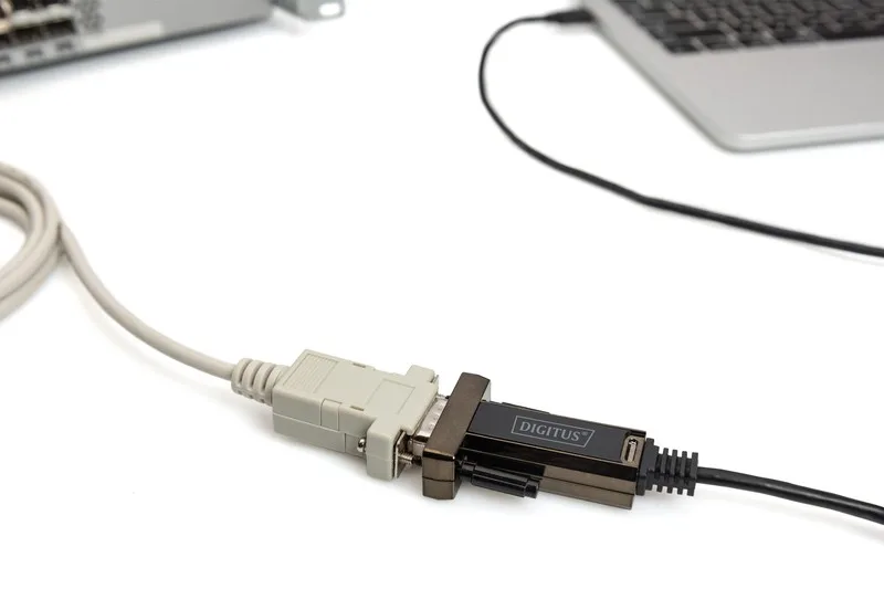 Digitus кабел USB-C 2.0 male to RS232 (DB9) male адаптер | FTDI FT232RL chipset | черен | screw locking | 1.0 m - Image 3