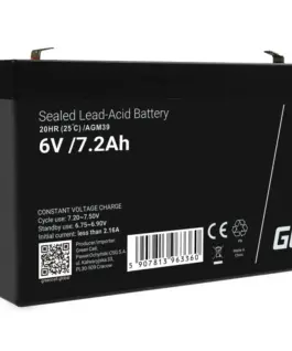 Green Cell Battery AGM VRLA 6V 7.2Ah