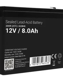 Green Cell Battery AGM VRLA 12V 8Ah