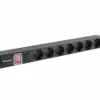 Lanberg Surge protector Rack PDU 19 1U 16A 7X SCHUKO 2m черен