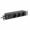 Lanberg Surge protector Rack PDU 10 1U 3x Schuko 2m 10A черен C14